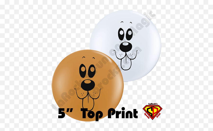 5 Inch Round Assortment Top Print Puppy Face Balloon By Juan Gonzales Qualatex 100ct Emoji,16th Birthday Printable Emojis