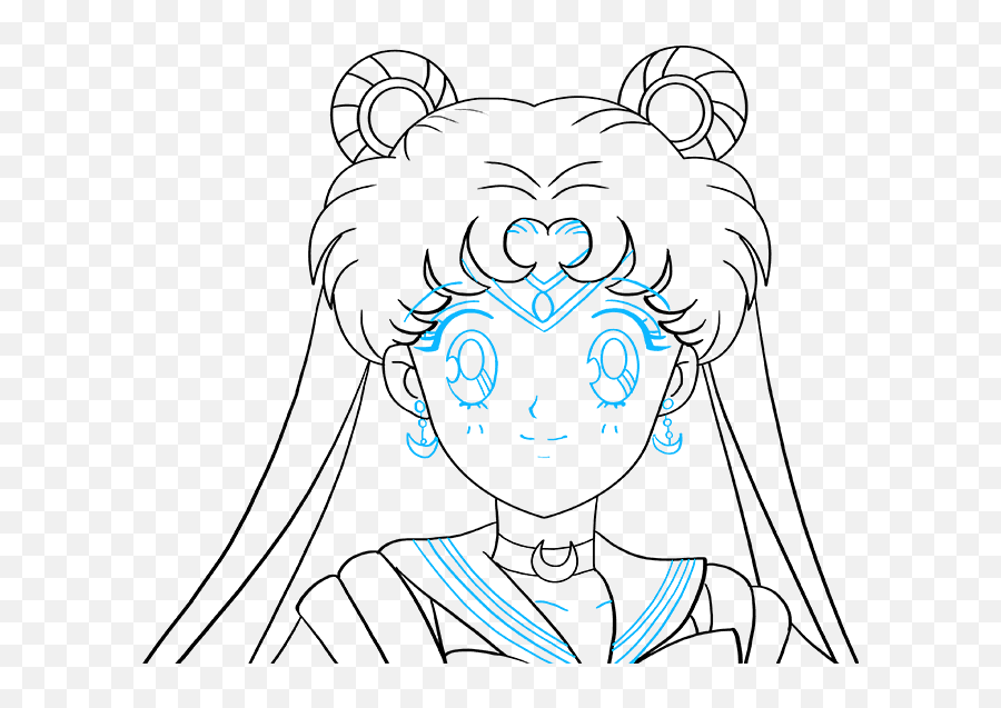 How To Draw Sailor Moon - Really Easy Drawing Tutorial Emoji,Sailor Moon Characters Text Emoticon