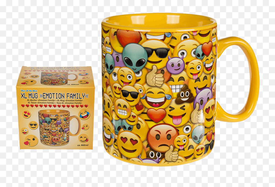 Taza Emoticonos Xl - Maxi Hrnek Emoji,Emoji Pattern