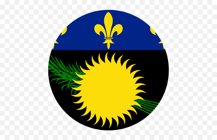 Vector Country Flag Of Guadeloupe - Circle Vector World Flags Emoji,Latin Flag Emoji
