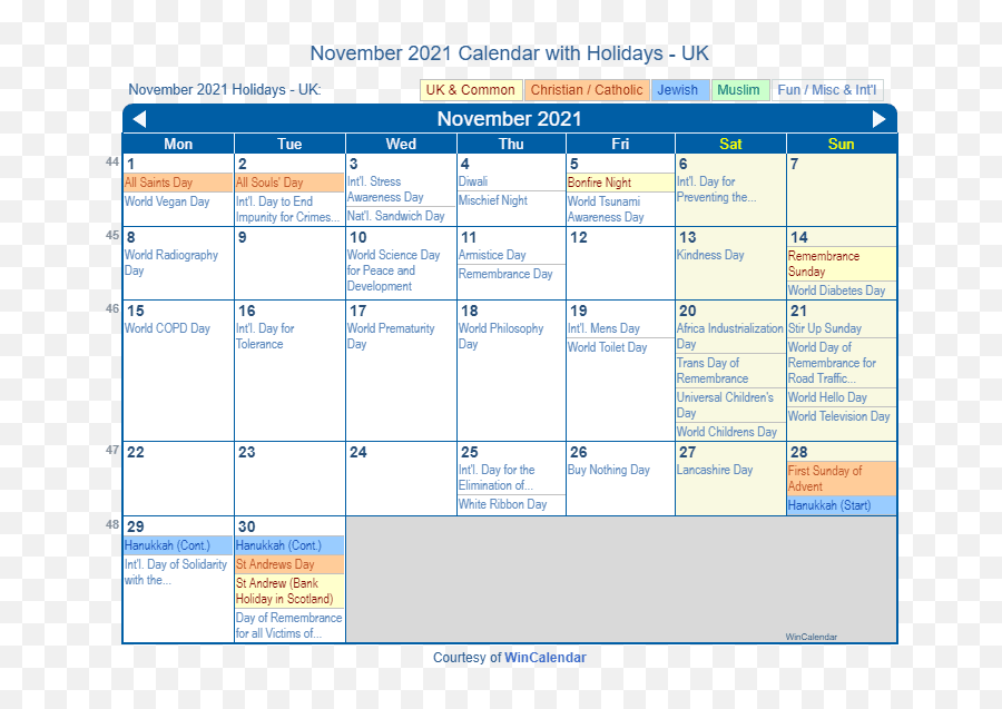 November 2021 Calendar With Holidays - United Kingdom Emoji,Sexual Emojis Carrot