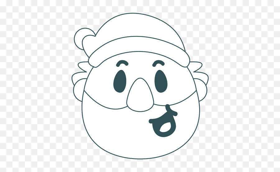 Sonrisa Emoticon De Trazo Verde De Santa Claus 31 - Fictional Character Emoji,Emoji De Corona