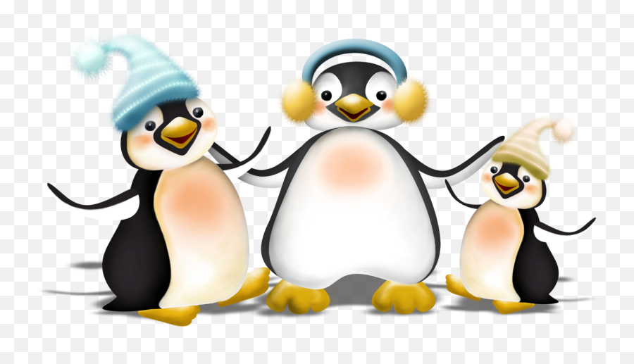 Penguin Clipart Penguin Art Penguin Illustration - Three Penguins Emoji,Cursive Emoji