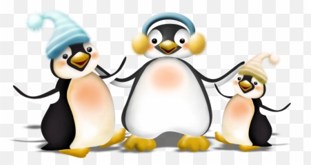 Penguin Clipart Penguin Art Penguin Illustration - Three Penguins Emoji,Cursive Emoji