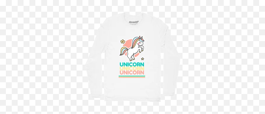 Shop Online For Long Sleeve T - Long Sleeve Emoji,Unicorn Emoji T Shirt