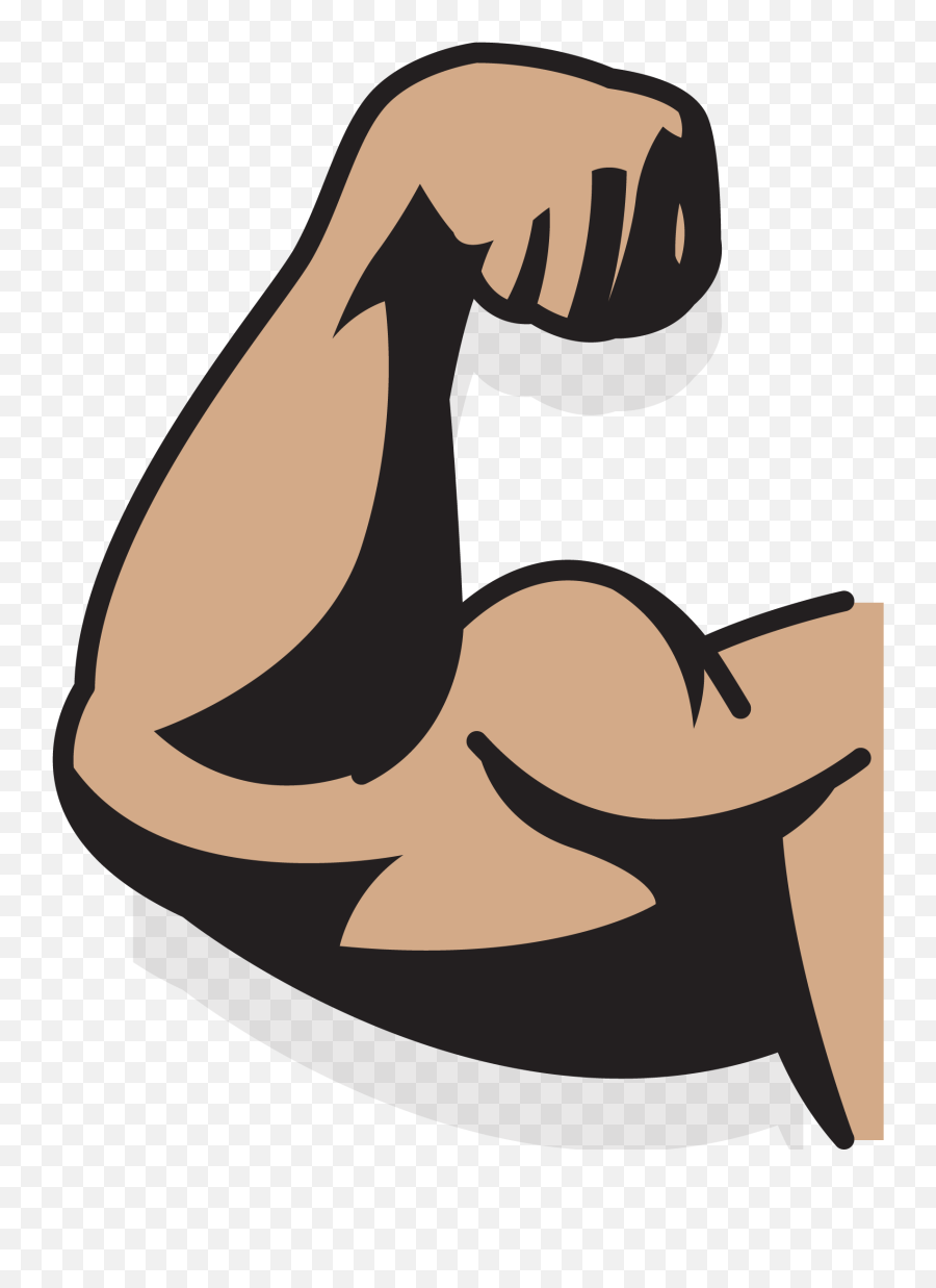 Download Upper Strong Arm Augu0161delms - Cartoon Muscle Png Emoji,Strong Arm Emoticon