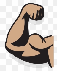 Download Upper Strong Arm Augu0161delms - Cartoon Muscle Png Emoji,Strong Arm Emoticon
