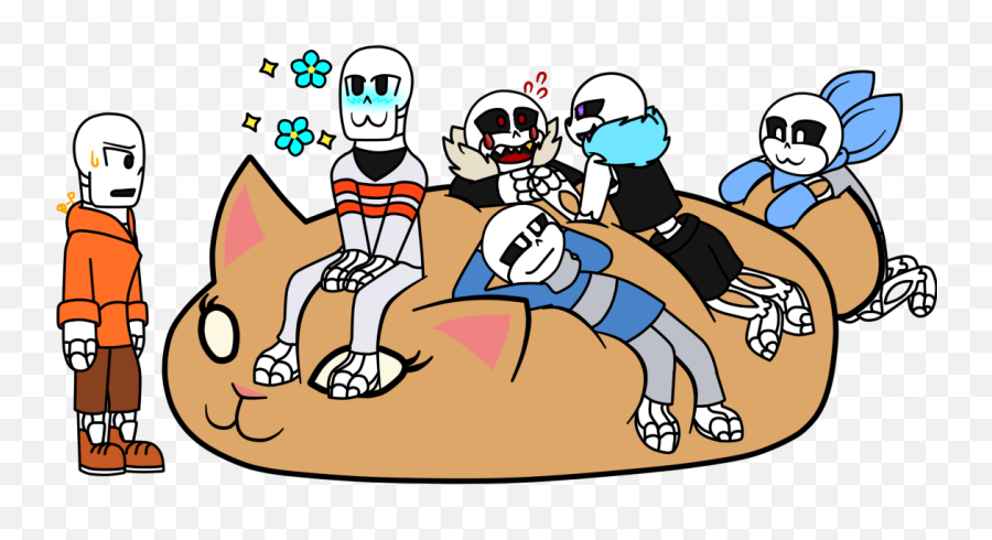 Kitty Bed The Aus - Fictional Character Emoji,Undertale Sans Emotions
