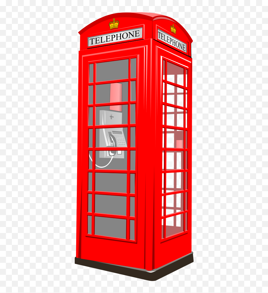 Red Telephone Box Clipart - Phone Booth Clipart Png Emoji,Phone Booth Emoji