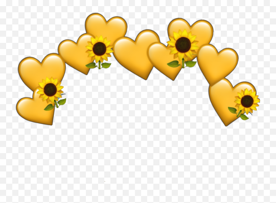 Sticker - Flower Crown Png Yellow Emoji,Crown Emoji