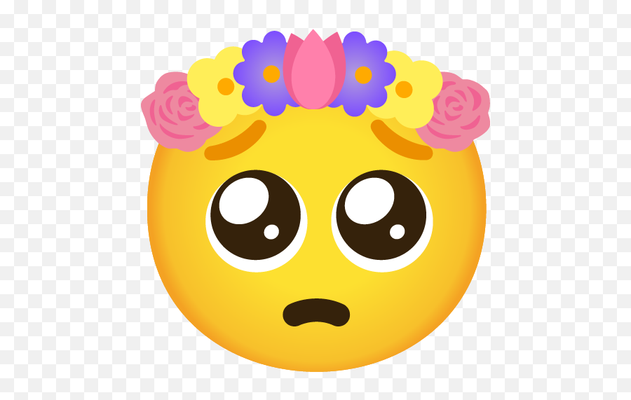 So - Pleading Face Emoji Created,Flowery Emoticon