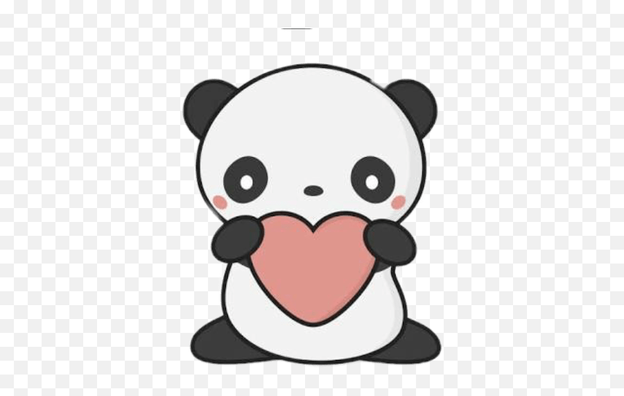 Sticker Panda Kawaii Cute Corazon Comida Dubai Khalifa - Cute Panda Stickers Emoji,Corazon Sticker Emoji