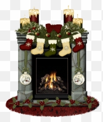 Fireplace Decorations Gifs Find Make - Transparent Christmas Fireplace Gif Emoji,Emojis By Fireplace