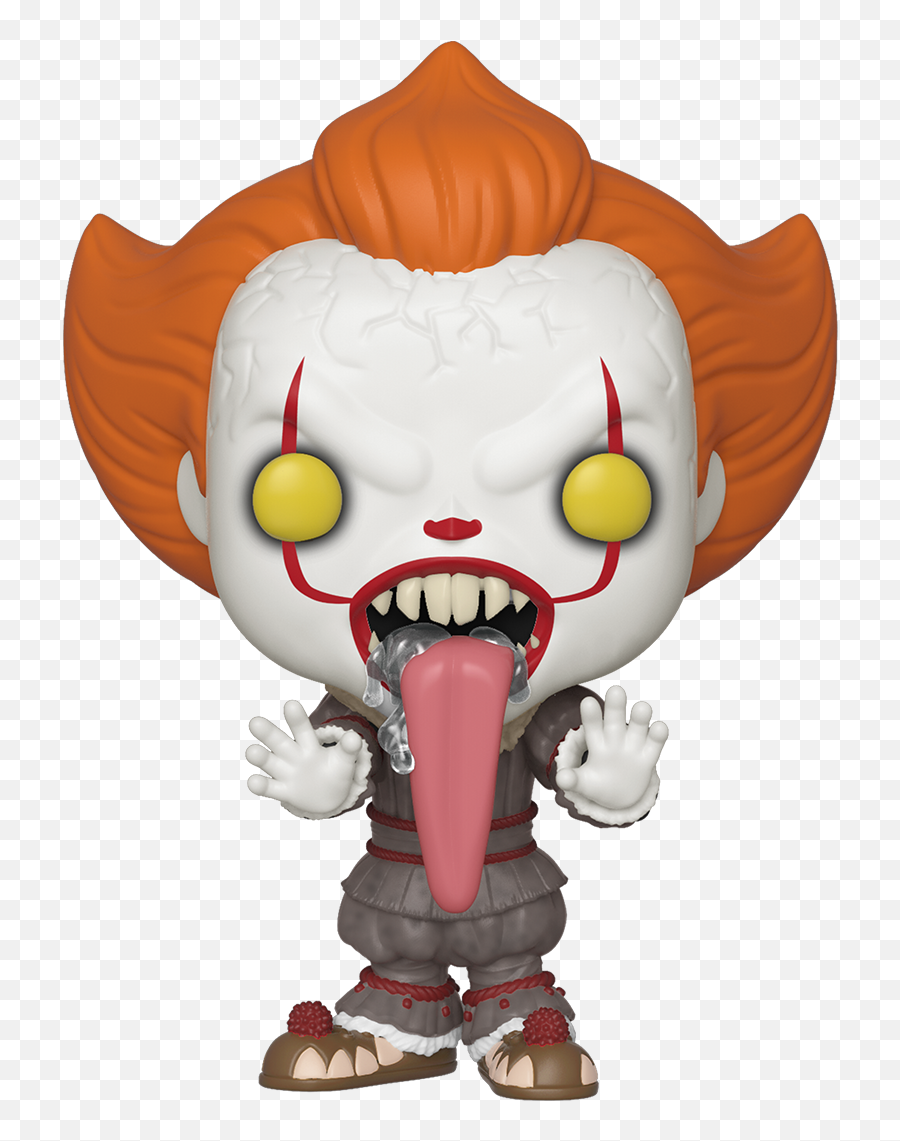 Horror It Pennywise With Wig - Pennywise Funko Pop Emoji,Hobi Keychain Rainbow Emoticon