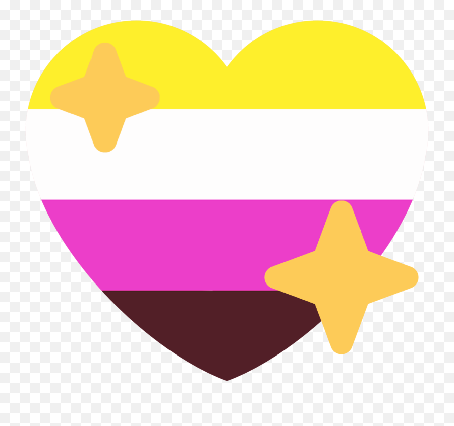 Lgbt Lgbtq Lgbtpride - Non Binary Sparkle Heart Emoji,Lgbtq Heart Emoji