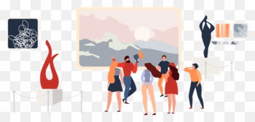 Bearded Man Guy Girls Walk - Abstract Art Emoji,Muesum Exhibition Based On Emotions