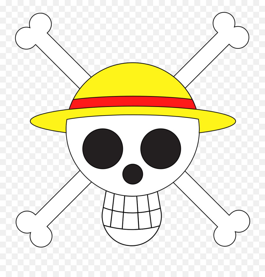 Strawhat Crew Jolly Roger - Straw Hat Jolly Roger Png Straw Hat Pirates Logo Transparent Emoji,Straw Hat Emoji