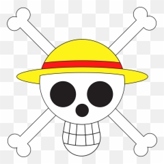 Strawhat Crew Jolly Roger - Straw Hat Jolly Roger Png Straw Hat Pirates Logo Transparent Emoji,Straw Hat Emoji
