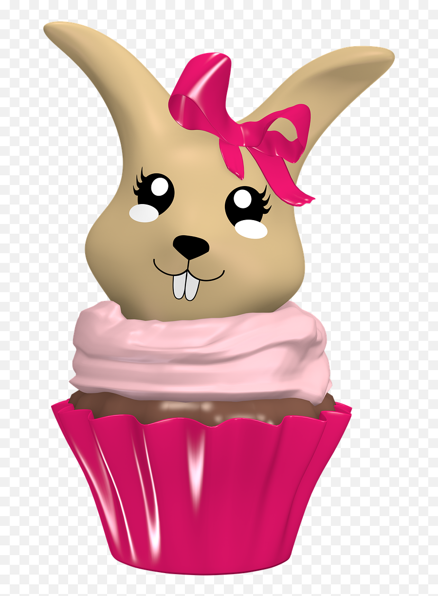 Cupcake Bunny Cake - Kawaii Emoji,Bunny Emoticon