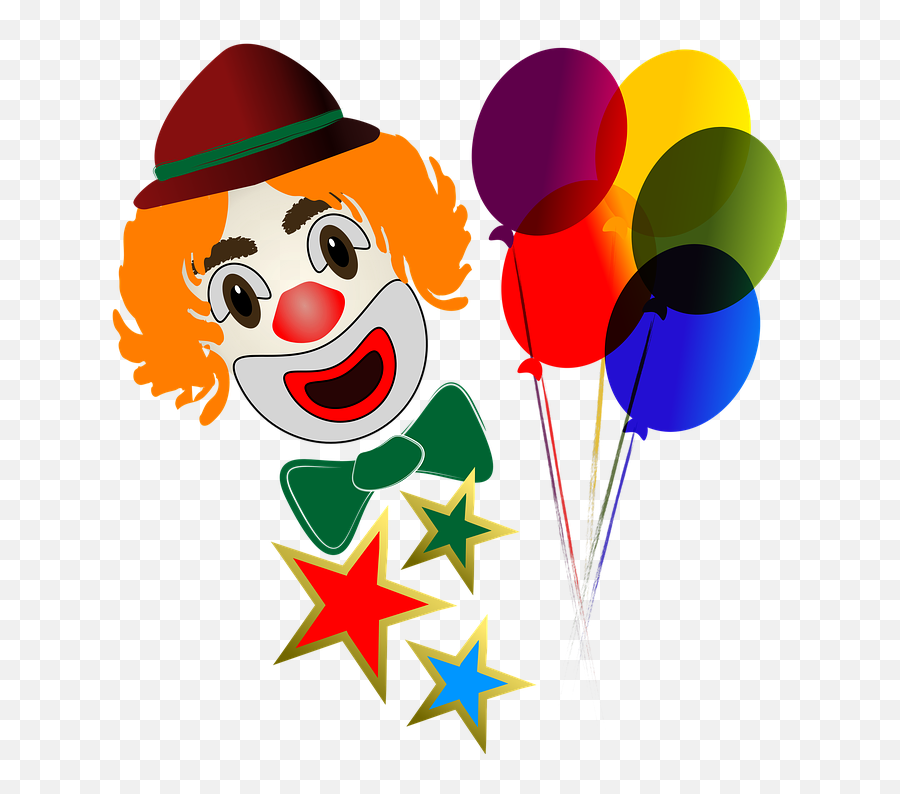 Clown Face With Balloons Clipart Emoji,Projared Clown Emoticon Meaning