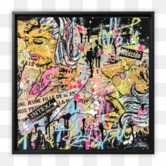 Pop Art Paintings - Picture Frame Emoji,Paintings That Show Emotion Happy