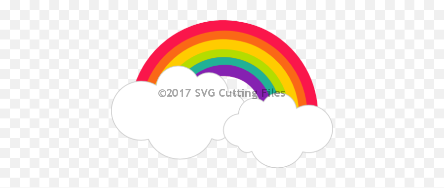 Svg Cutting Files - Simple Rainbow And Cloud Emoji,Rainbow Emoji Svg