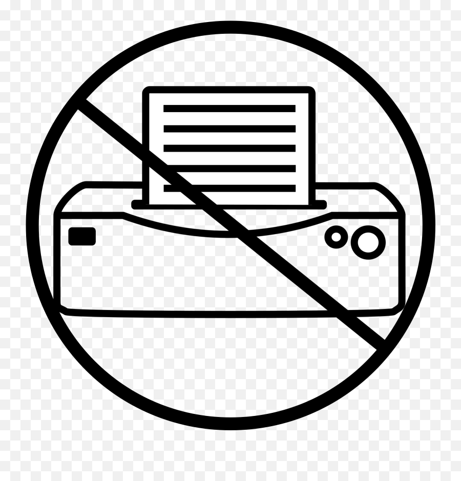 No Printer Icon Svg Vector No Printer Icon Clip Art - Svg Print Clipart Black And White Emoji,Printer Emoticon