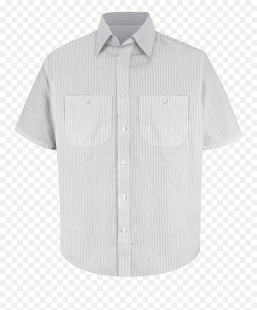 White Striped Button Up Shirt - Striped Shirt Short Sleeve Button Up Emoji,Irto Meleg Emoticon