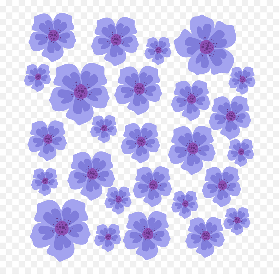 Autocolante De Vinil Para Bicicletas Flores Roxas - Tenstickers Estampado De Flores Moradas Emoji,Emojis Para Decorar