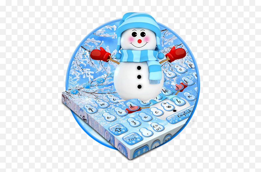 Cute Winter Snowman Keyboard Theme - Android Themes Snowman Emoji,Winter Emojis