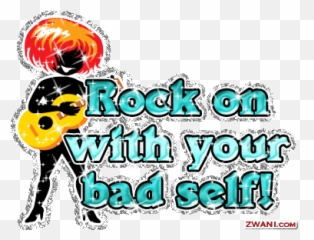 Top Black Rock City Stickers For - Rock On With Your Bad Self Emoji,You Rock Emoticons