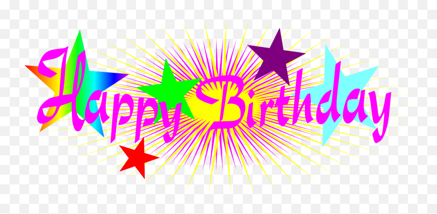 Clipart Stars Birthday Clipart Stars Birthday Transparent - Happy Birthday Animated Clipart Emoji,Happy Birthday Emoji Texts