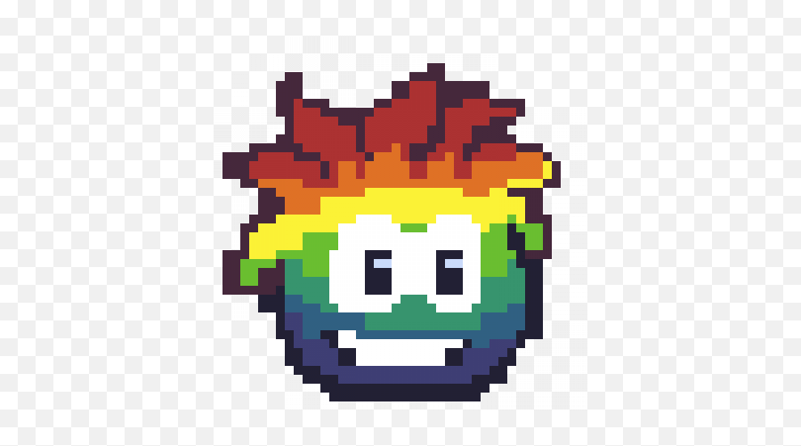 Rainbow Puffle By Slushfiend On Newgrounds Emoji,Golf Emoticon Forum