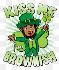 Kiss Me Im Brownish Black Leprechaun St Patricks Day Emoji,Irish Leprechaun Emoticon Iphone