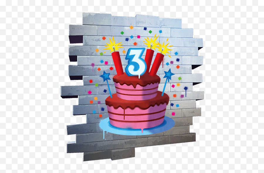 Fortniteu0027s 3rd Birthday Bash Challenges And Rewards Now - Birthday Cake Fortnite Locations Emoji,Emoji Cakes