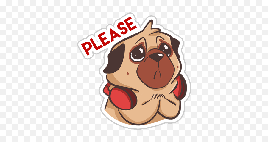 Dog Pug - Emoji Stickers By Christian Umberto Bilato,Emo Emojis Discord