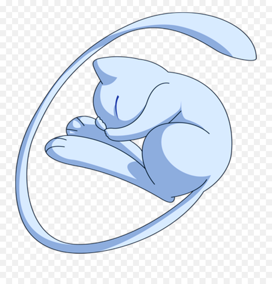 Mew Sleep Sleeping Pokemon Cute Lengendary Blue Freetoe - Mew Sleep Emoji,Sleepy Cat Emoji