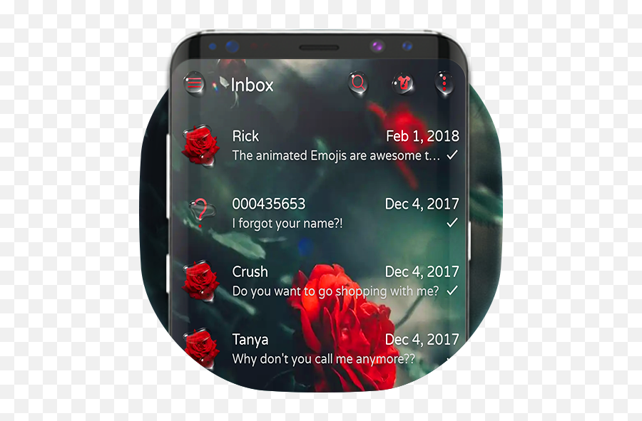Red Rose Wallpaper Theme - Smartphone Emoji,Wallpaper Emojis