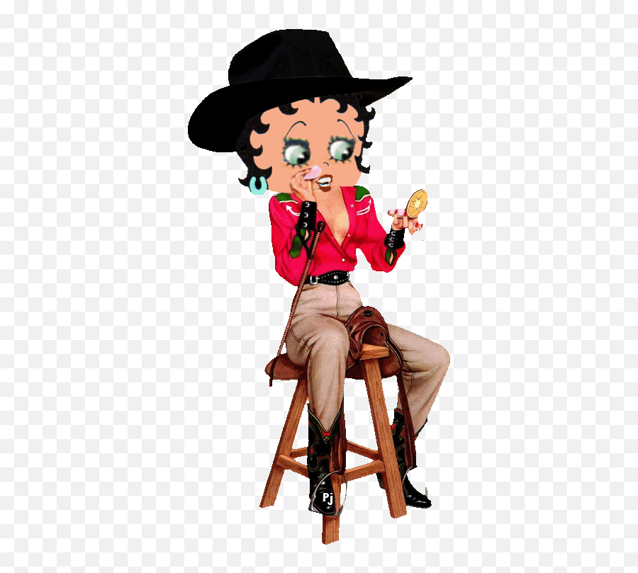 Cowgirl Betty Boop - Portable Lumbar Support Cushion Back Cowgirl Vintage Emoji,Cowgirl Emoji