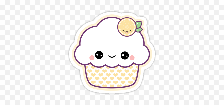 Super Kawaii Lemon Nom Nom Cupcake - Imagenes De Figuras Kawaii Emoji,Nom Nom Emoji