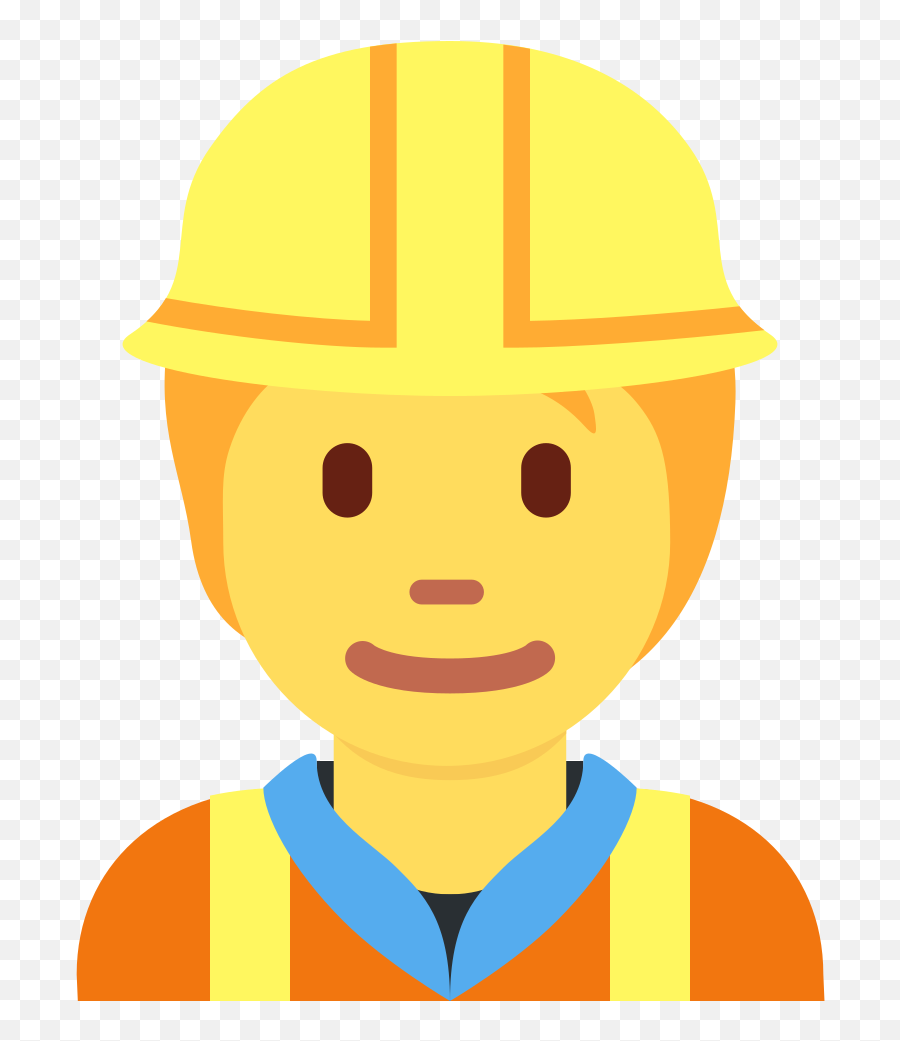 Construction Worker Emoji - Clipart Construction Worker Thinking,Hard Hat Emoji