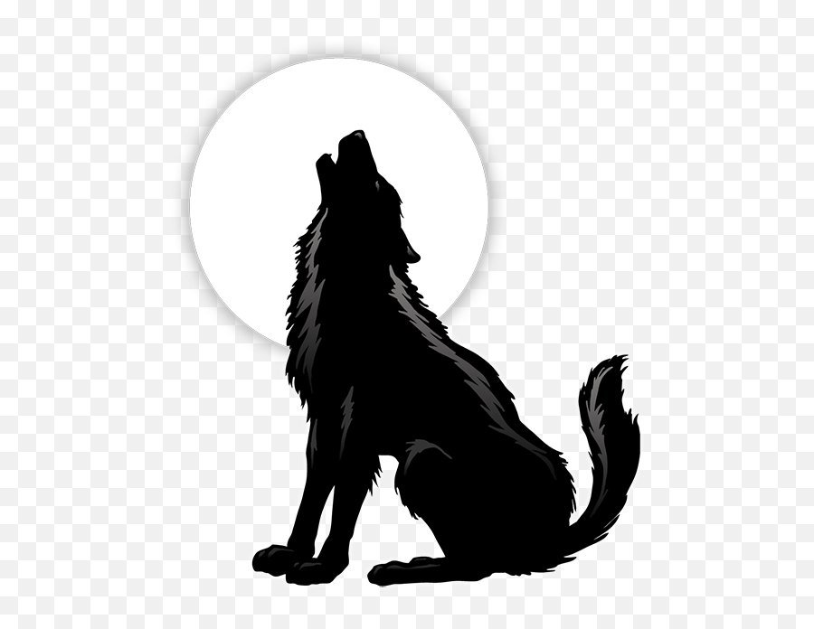 Wolves - Howling Wolf Sitting Down Drawing Emoji,Howling Emoji