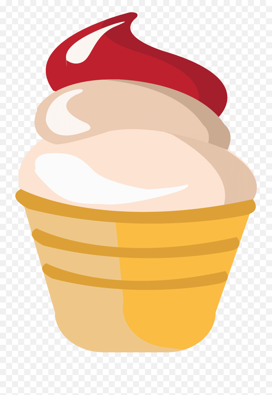 Soft Ice Cream Emoji Clipart - Clip Art,Chocolate Ice Cream Emoji
