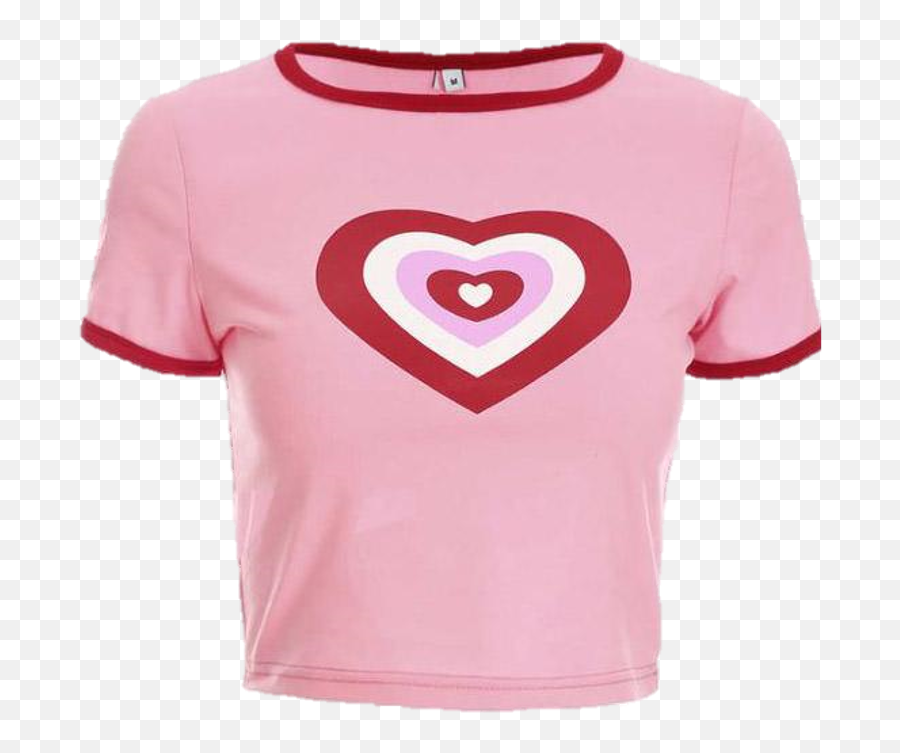 Shirt Pink Heart Clothes Red Sticker - Powerpuff Girls Heart T Shirt Emoji,How To Make Emoji Clothes