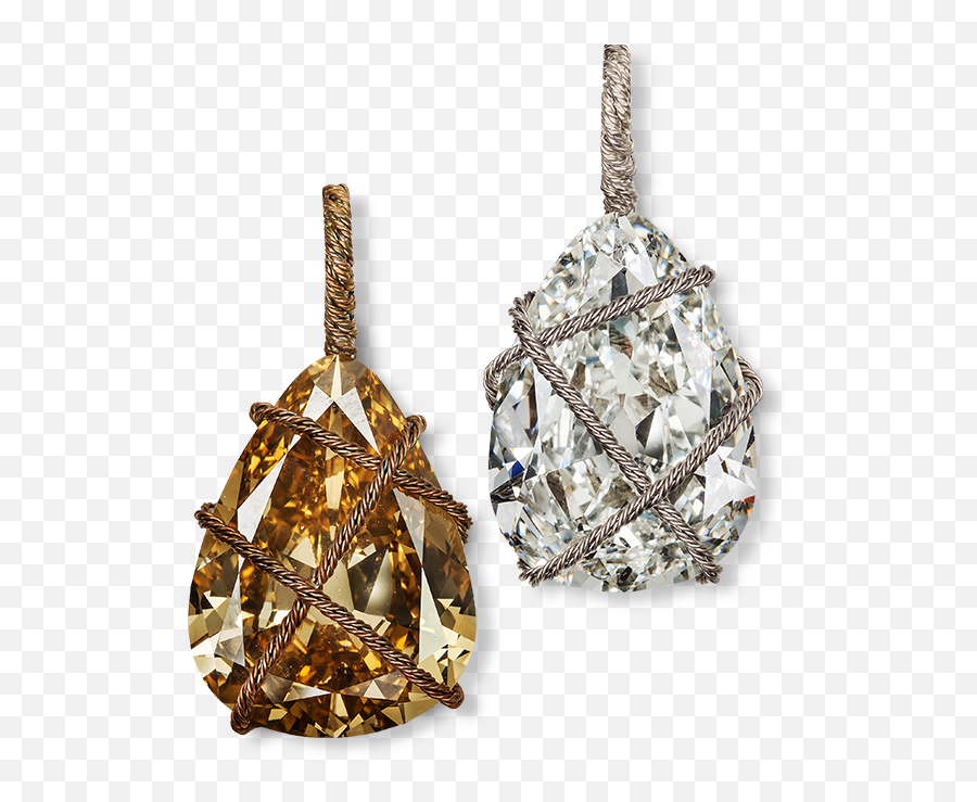 Hemmerle Earrings Fancy Diamonds U2013 Wrapped White Gold - Brown Diamond High Jewelry Emoji,Gold Emoji Earrings