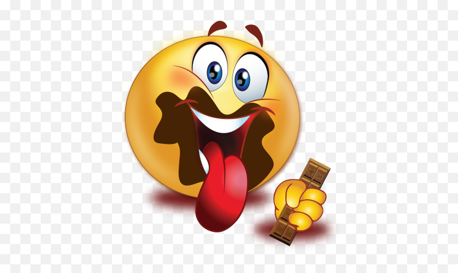 Eating Chocolate Emoji - Emoji Chocolat,Hungry Emoji