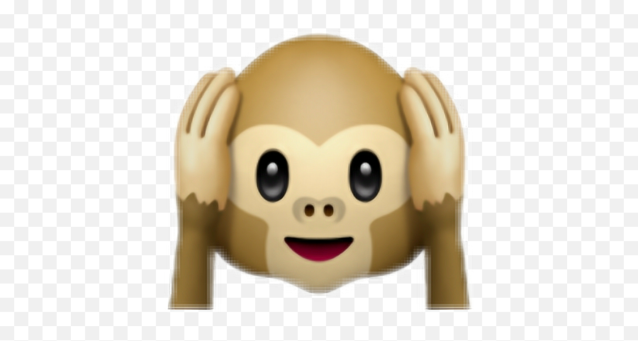 Monkeyemoji Monkey Emoji Sticker - Iphone Hear No Evil Emoji,Monkey Emoji Sticker