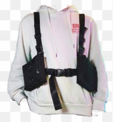 White Black Oversized Hoodie Tactical Sticker By Ray - Hip Hop Bags Emoji,Oversized Emoji