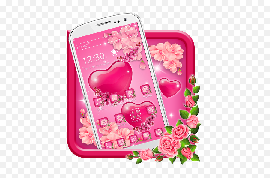 Gleaming Pink Hearts Theme U2013 Applications Sur Google Play - Smartphone Emoji,Heart With Sparkles Emoji