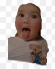 Kima Kima Sacando La Lengua Sticker By Margarita Oviedo - Baby Looking Curiously At Things Emoji,Emoji Sacando La Lengua